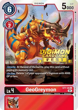 GeoGreymon (Digimon Card Game Fest 2022) (ST7-06) [Starter Deck 07: Gallantmon] Foil - Deck Out Gaming