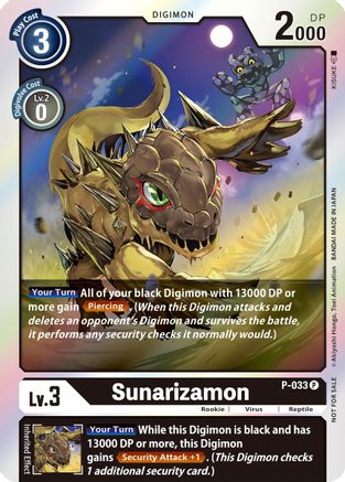 Sunarizamon - P-033 (Buy a Box Promo) (P-033) [Digimon Promotion Cards] null - Deck Out Gaming