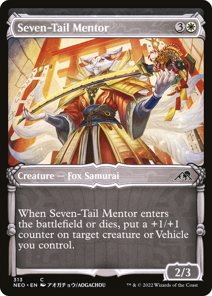 Seven-Tail Mentor (Showcase) (313) [Kamigawa: Neon Dynasty] - Deck Out Gaming
