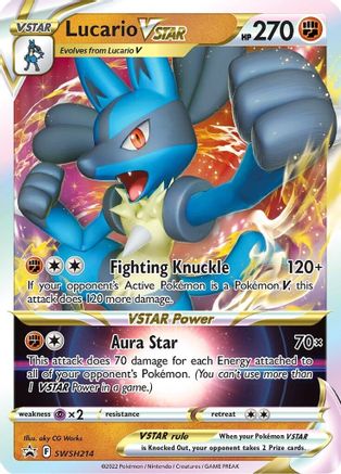 Lucario VSTAR - SWSH214 (SWSH214) [SWSH: Sword & Shield Promo Cards] Holofoil - Deck Out Gaming