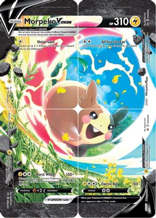 Morpeko V-Union [Set of 4] (SWSH218) [SWSH: Sword & Shield Promo Cards] Holofoil - Deck Out Gaming