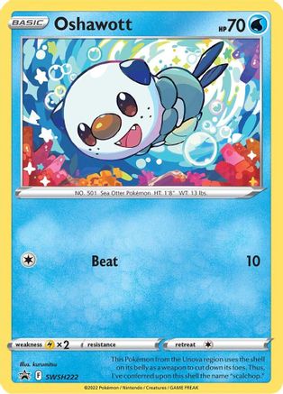 Oshawott - SWSH222 (SWSH222) [SWSH: Sword & Shield Promo Cards] Holofoil - Deck Out Gaming