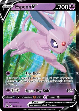 Espeon V - SWSH201 (SWSH201) [SWSH: Sword & Shield Promo Cards] Holofoil - Deck Out Gaming