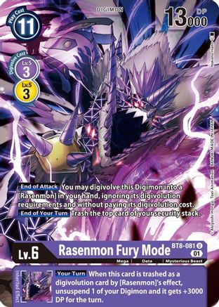 Rasenmon Fury Mode (BT8-081) [New Awakening] - Deck Out Gaming