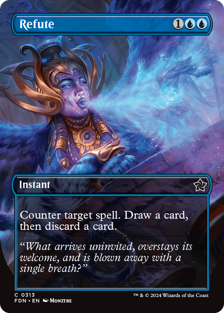 Refute (Borderless) (313) [Foundations] foil - Deck Out Gaming