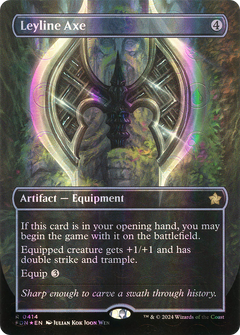 Leyline Axe (Borderless) (Mana Foil) (414) [Foundations] foil - Deck Out Gaming