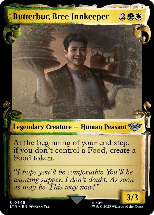 Butterbur, Bree Innkeeper (Showcase Scrolls) (648) [The Lord of the Rings: Tales of Middle-earth] foil - Deck Out Gaming