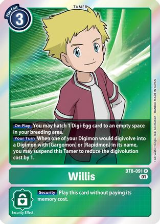 Willis (BT8-091) [New Awakening] Foil - Deck Out Gaming