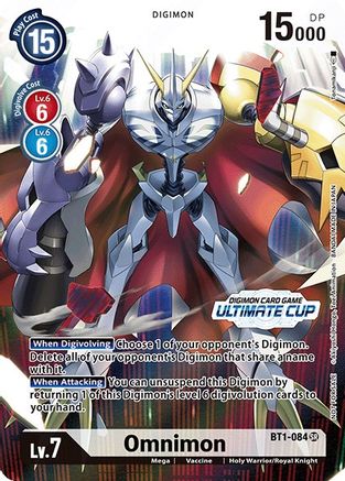 Omnimon - BT1-084 (Ultimate Cup 2022) (BT1-084) [Release Special Booster] Foil - Deck Out Gaming