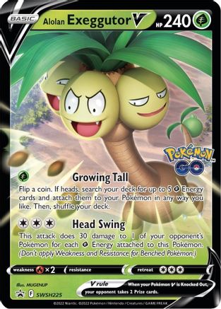 Alolan Exeggutor V - SWSH225 (SWSH225) [SWSH: Sword & Shield Promo Cards] Holofoil - Deck Out Gaming