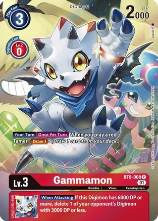 Gammamon (Alternate Art) (BT8-008) [New Awakening] Foil - Deck Out Gaming