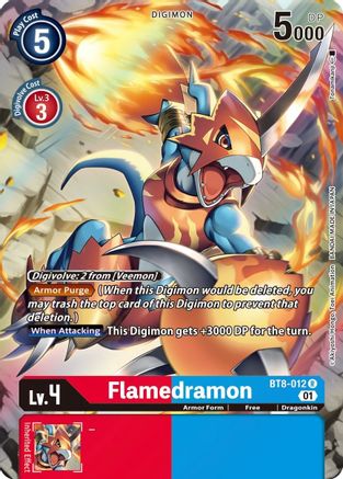 Flamedramon (Alternate Art) (BT8-012) [New Awakening] Foil - Deck Out Gaming