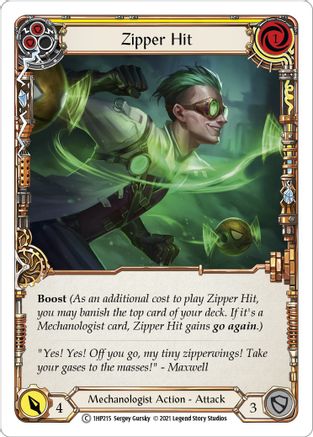 Zipper Hit (Yellow) (1HP215) [History Pack Vol.1] - Deck Out Gaming