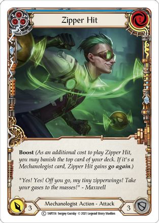 Zipper Hit (Blue) (1HP216) [History Pack Vol.1] - Deck Out Gaming