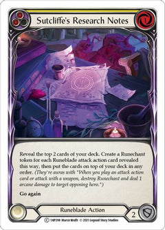 Sutcliffe's Research Notes (Yellow) (1HP298) [History Pack Vol.1] - Deck Out Gaming