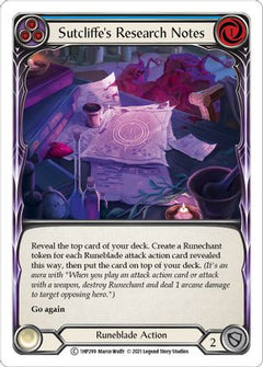 Sutcliffe's Research Notes (Blue) (1HP299) [History Pack Vol.1] - Deck Out Gaming