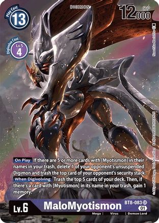 MaloMyotismon (Alternate Art) (BT8-083) [New Awakening] Foil - Deck Out Gaming