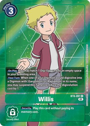 Willis (Box Topper) (BT8-091) [New Awakening] Foil - Deck Out Gaming