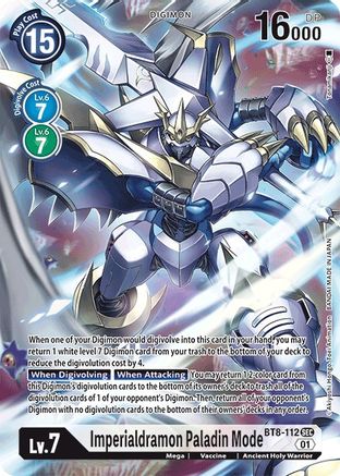 Imperialdramon Paladin Mode (Alternate Art) (BT8-112) [New Awakening] Foil - Deck Out Gaming