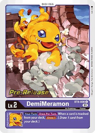 DemiMeramon (BT8-006) [New Awakening Pre-Release Cards] Foil - Deck Out Gaming