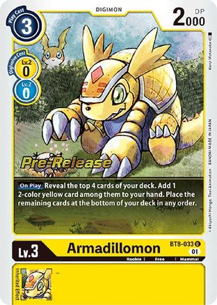 Armadillomon (BT8-033) [New Awakening Pre-Release Cards] Foil - Deck Out Gaming