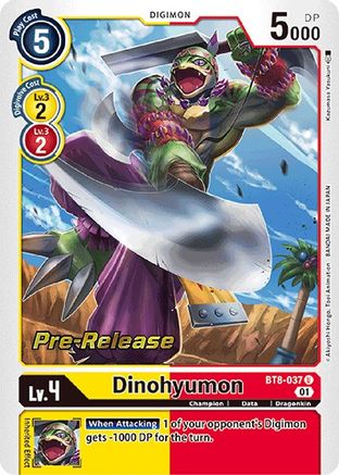 Dinohyumon (BT8-037) [New Awakening Pre-Release Cards] Foil - Deck Out Gaming