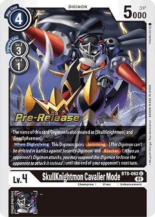 SkullKnightmon Cavalier Mode (BT8-062) [New Awakening Pre-Release Cards] Foil - Deck Out Gaming