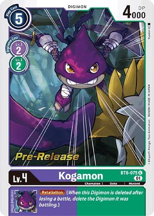 Kogamon (BT8-075) [New Awakening Pre-Release Cards] Foil - Deck Out Gaming