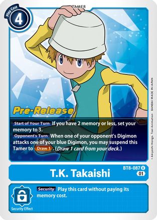 T.K. Takaishi (BT8-087) [New Awakening Pre-Release Cards] Foil - Deck Out Gaming