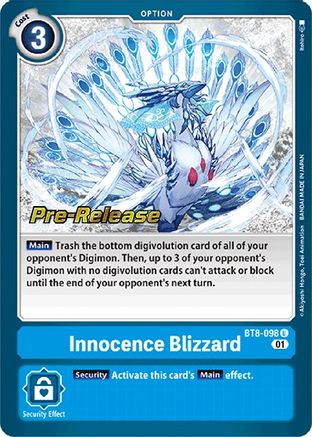 Innocence Blizzard (BT8-098) [New Awakening Pre-Release Cards] Foil - Deck Out Gaming