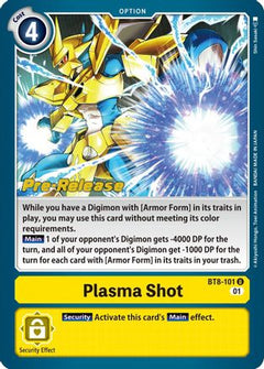 Plasma Shot (BT8-101) [New Awakening Pre-Release Cards] Foil - Deck Out Gaming