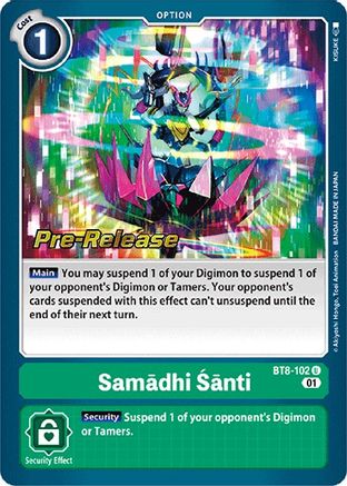 Samadhi Santi (BT8-102) [New Awakening Pre-Release Cards] Foil - Deck Out Gaming