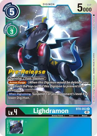 Lighdramon (BT8-053) [New Awakening Pre-Release Cards] Foil - Deck Out Gaming