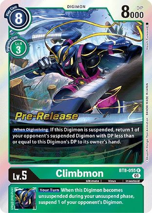 Climbmon (BT8-055) [New Awakening Pre-Release Cards] Foil - Deck Out Gaming