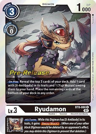 Ryudamon (BT8-060) [New Awakening Pre-Release Cards] Foil - Deck Out Gaming