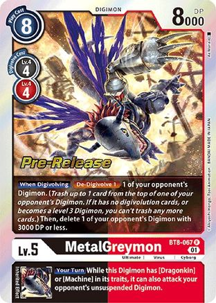 MetalGreymon (BT8-067) [New Awakening Pre-Release Cards] Foil - Deck Out Gaming