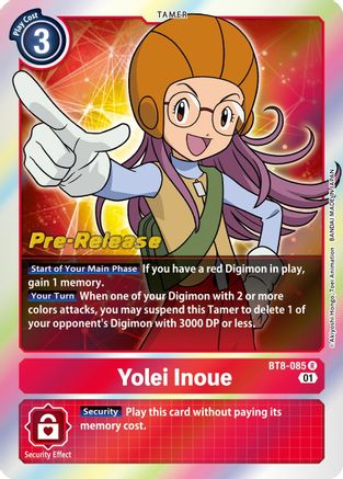 Yolei Inoue (BT8-085) [New Awakening Pre-Release Cards] Foil - Deck Out Gaming