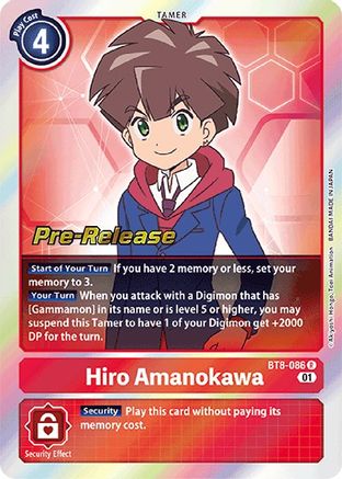 Hiro Amanokawa (BT8-086) [New Awakening Pre-Release Cards] Foil - Deck Out Gaming