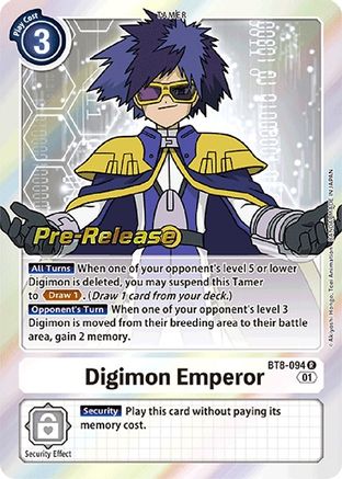 Digimon Emperor (BT8-094) [New Awakening Pre-Release Cards] Foil - Deck Out Gaming