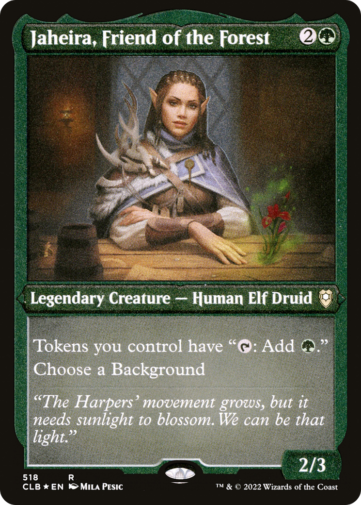 Jaheira, Friend of the Forest (518) [Commander Legends: Battle for Baldur's Gate] etched - Deck Out Gaming