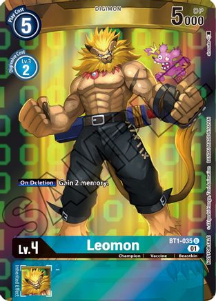 Leomon (Tamer's Card Set 1) (BT1-035) [Release Special Booster] Foil - Deck Out Gaming