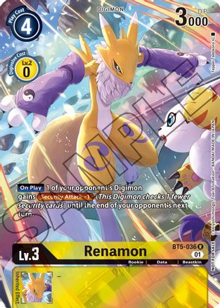 Renamon (Tamer's Card Set 1) (BT5-036) [Battle of Omni] Foil - Deck Out Gaming