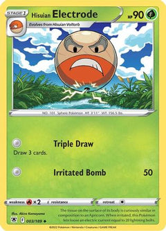 Hisuian Electrode (3) [SWSH10: Astral Radiance] Reverse Holofoil - Deck Out Gaming