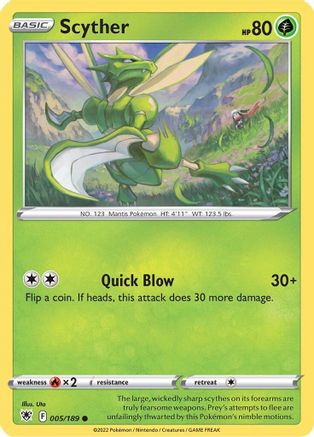 Scyther (005) (5) [SWSH10: Astral Radiance] - Deck Out Gaming