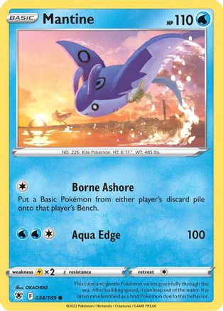 Mantine (34) [SWSH10: Astral Radiance] Reverse Holofoil - Deck Out Gaming