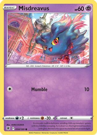 Misdreavus (58) [SWSH10: Astral Radiance] Reverse Holofoil - Deck Out Gaming