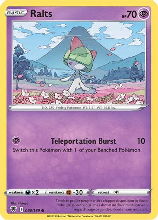 Ralts (60) [SWSH10: Astral Radiance] Reverse Holofoil - Deck Out Gaming
