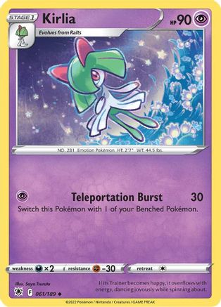 Kirlia (61) [SWSH10: Astral Radiance] Reverse Holofoil - Deck Out Gaming