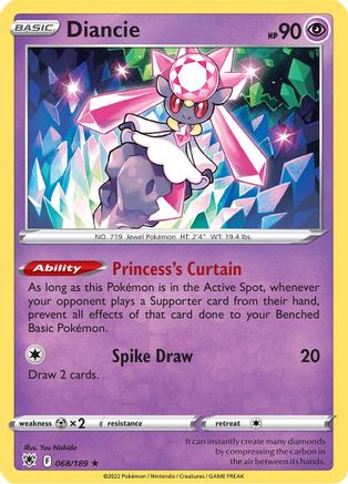 Diancie (68) [SWSH10: Astral Radiance] Reverse Holofoil - Deck Out Gaming