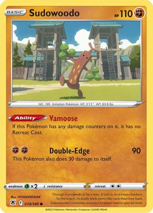 Sudowoodo (74) [SWSH10: Astral Radiance] Reverse Holofoil - Deck Out Gaming